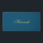 Blue Gold Professional Nom minimaliste tendance<br><div class="desc">Représenter ce design moderne et élégant. Ce modèle peut être customisé pour répondre à tous les métiers professionnels.</div>