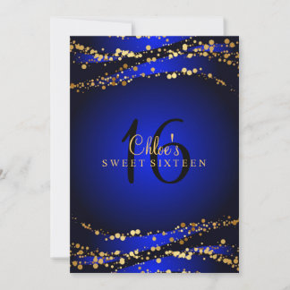 Blue & Gold Stardust | Invitation Sweet 16