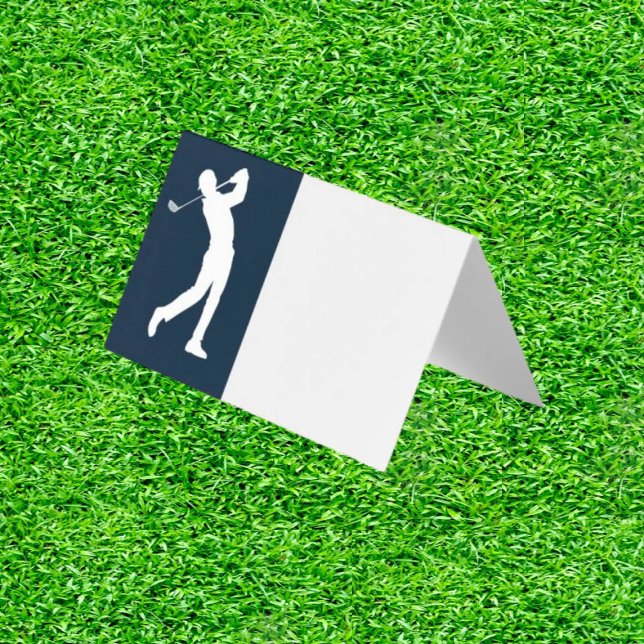 Blue Golf à thème Anniversaire Cartes de lieu (Tee Off in Style: Celebrate with Blue Golf Elegance!)