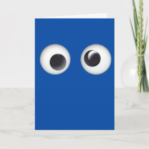 Blue Googly Eyes Joyeuse carte d'anniversaire