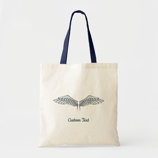 Blue-Gray Wings Tote Bag (Devant)