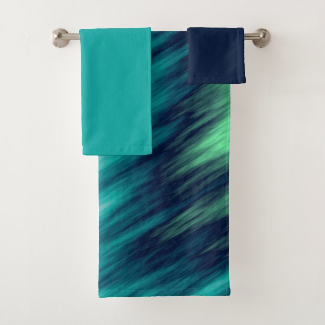 Blue Green noir et blanc abstrait (En situation)