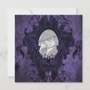 Blue Grunge Damask Goth Cadre photo