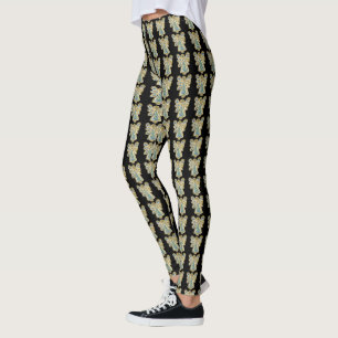 Blue Guardian Angel Art Custom Holiday Leggings