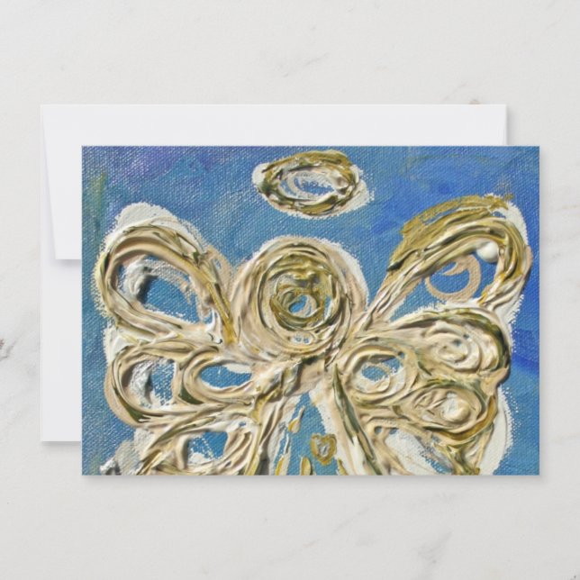 Blue Guardian Angel Invitations personnalisés ou i (Devant)