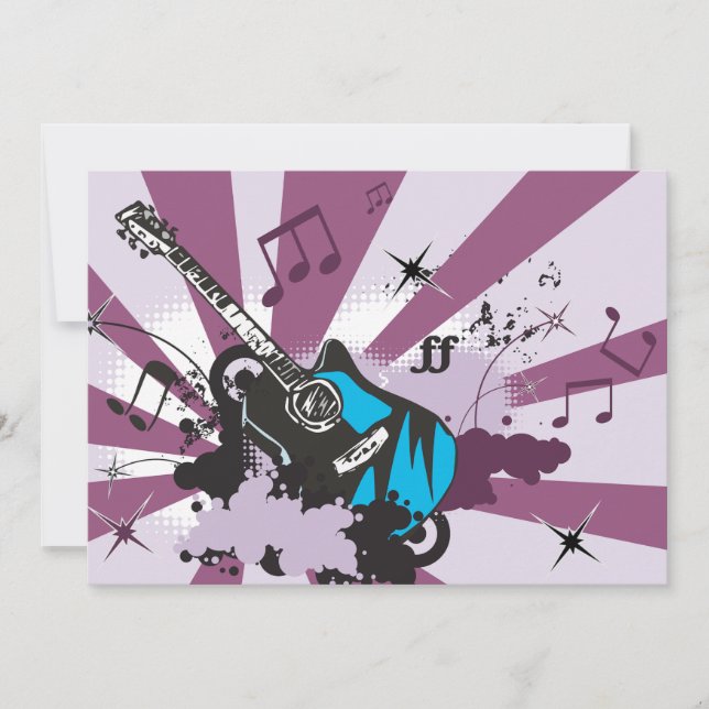 Blue Guitar Invitations (Devant)