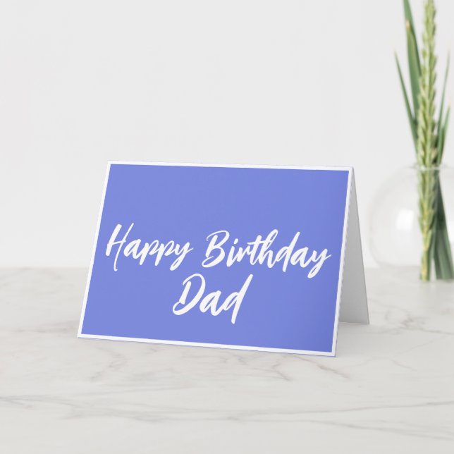 Blue Happy Birthday Papa de la carte fille (Devant)