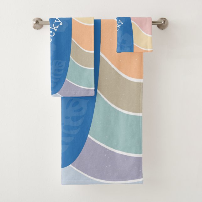 Blue Hawaii Surfboard on Pastel Waves (En situation)