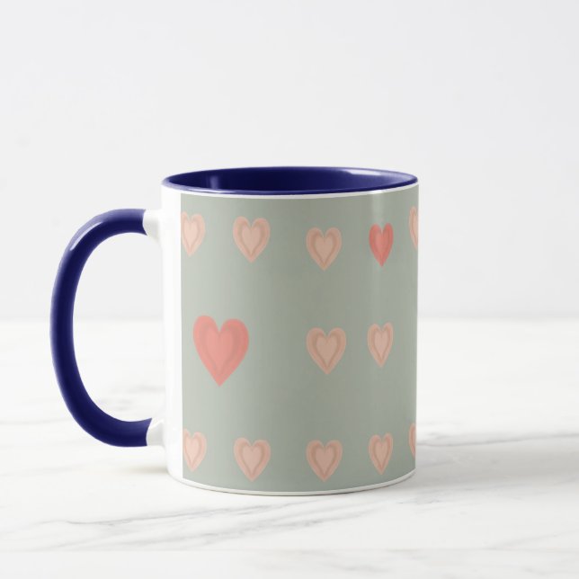 Blue Heart Coffee Mug (Gauche)