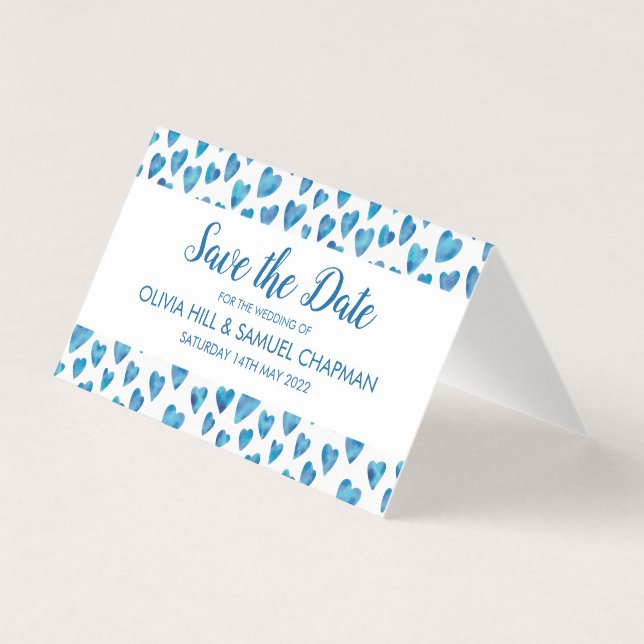 Blue Heart Save the Date (Front)