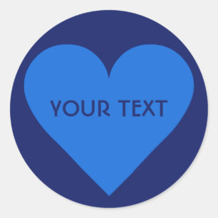 Blue Heart Valentine autocollants personnalisés