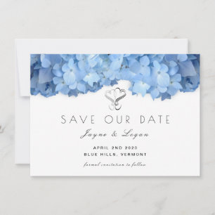 Blue Heaven Floral Économisez Notre Date Cartes Co