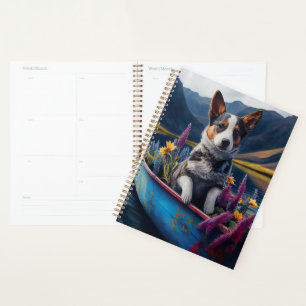 Blue Heeler sur une pagaie : Une aventure pittores