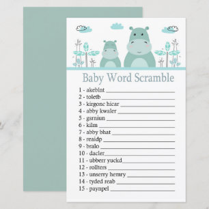 Blue Hippo Baby jeu de mots scramble