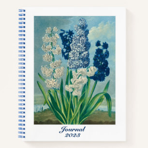 Blue Hyacinths Carnet d'art botanique Vintage