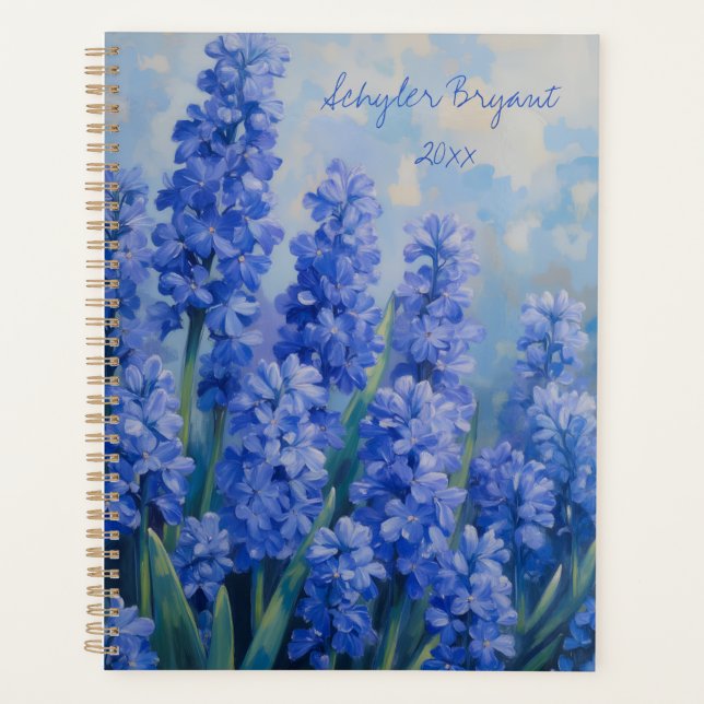 Blue Hyacinths Floral Spiral-bound Botanical (Devant)