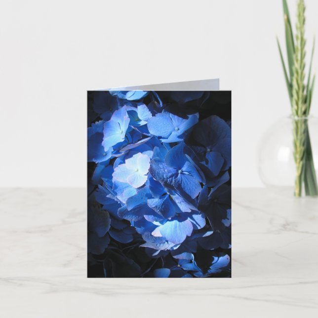 Blue Hydrangea - Carte Note (Devant)