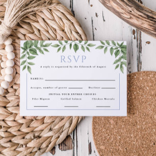 Blue Hydrangea Customisé Mariage Réponse