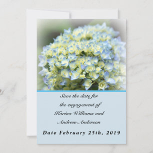 Blue Hydrangea Flat Enregistrer La Carte Date
