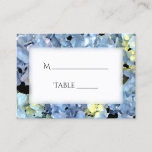 Blue Hydrangea Floral Mariage Cartes de Place