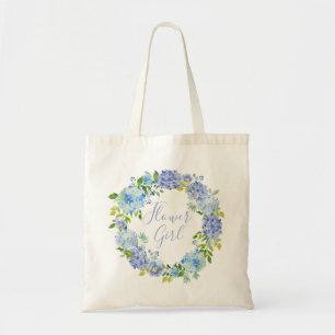 Blue Hydrangea Floral Sac fourre-tout Flower Gir