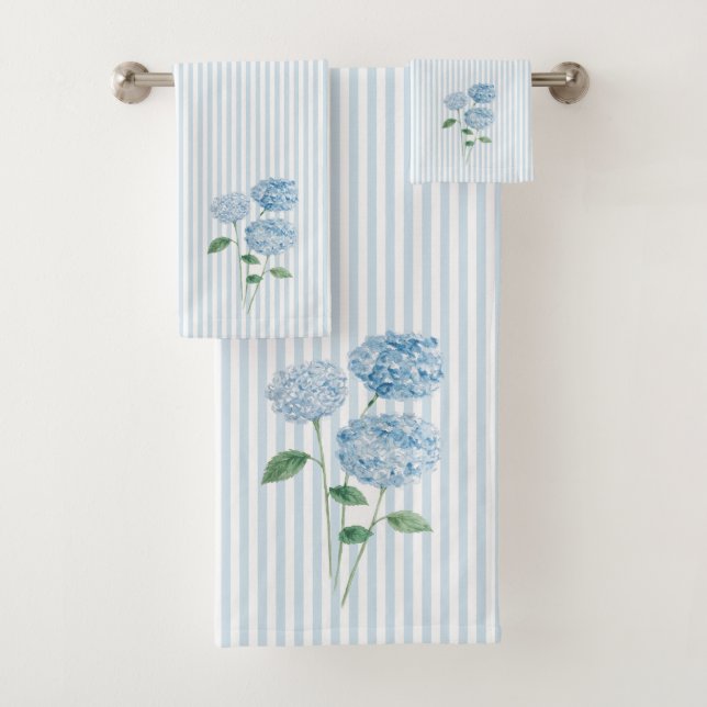 Blue Hydrangea Flower Painting Blue Stripe (En situation)