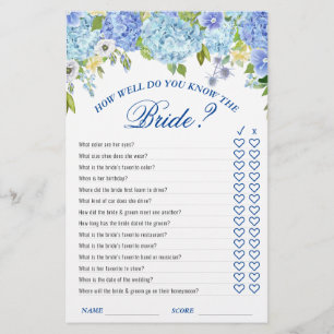 Blue Hydrangea Green Fête des mariées Jeu