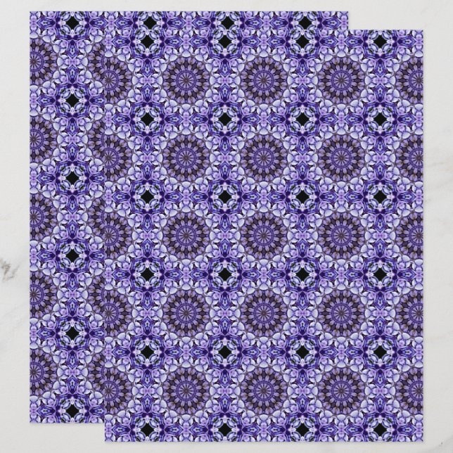 Blue Hydrangea Petals Abstrait Motif (Devant / Derrière)