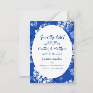 Blue Hydrangeas Enregistrer la carte Date