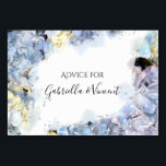 Blue Hydrangeas Watercolor Mariage Cartes de conse<br><div class="desc">Demandez à vos invités de partager leurs paroles de sagesse avec le couple nouvellement marié avec l'élégante Blue Hydrangea Flowers Watercolor Mariage Cartes de conseil. Ces cartes-conseils personnalisées à fleurs présentent une numériquement aquarelle peinte en gros plan sur une photo florale de fleurs bleues d'hydrangée avec un arrière - plan...</div>