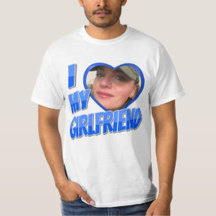 Blue I Love My Girlfriend Photo T-Shirt
