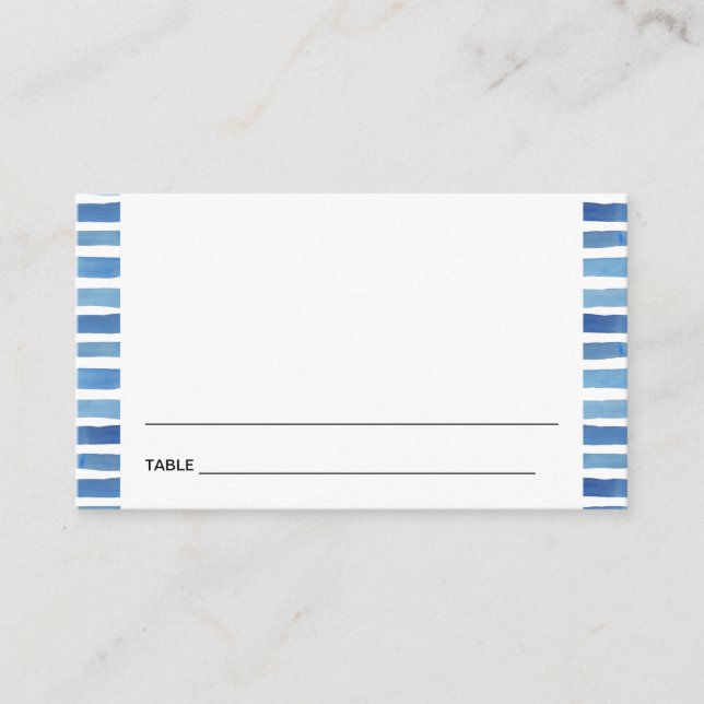 BLUE INDIGO CHEVRON BAR CARTES BAT MITZVAH (Devant)