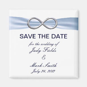 Blue Infinity Wedding Enregistrer La Date Magnet