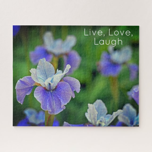 Blue Iris Fleur Botanique Puzzle (Horizontal)