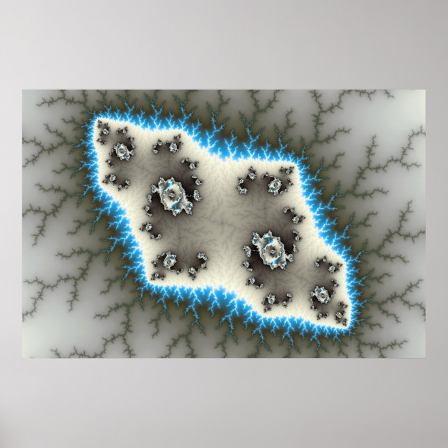 Blue Islands - Fractal Poster (Devant)
