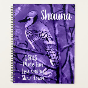 Blue Jay Bird Rose Art Abstrait Personnalisé