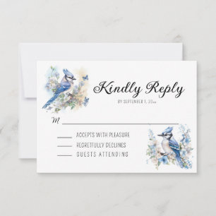 Blue Jay fête d'anniversaire RSVP