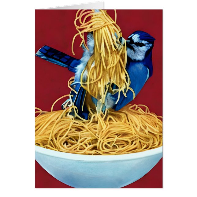 Blue Jay Mange Spaghetti Toutes les occasions Voit (Devant)