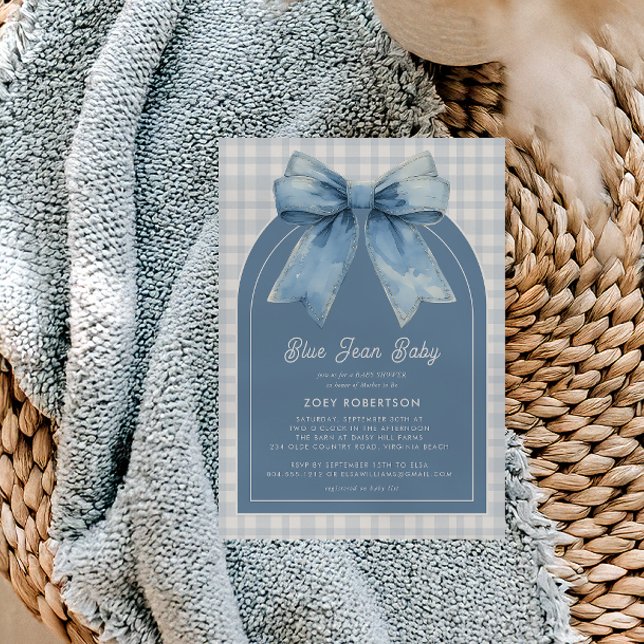 Blue Jean Baby Boy Baby shower Invitation (Créateur téléchargé)