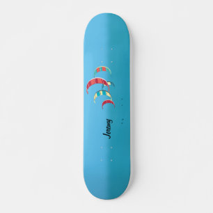 Blue Kite Surfing Theme Skateboard