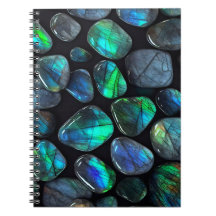 Blue Labradorite Crystals Gems Carnet Journal
