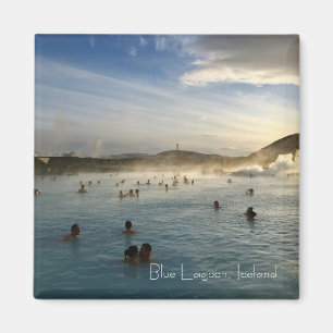 Blue Lagoon Islande Magnet Carré