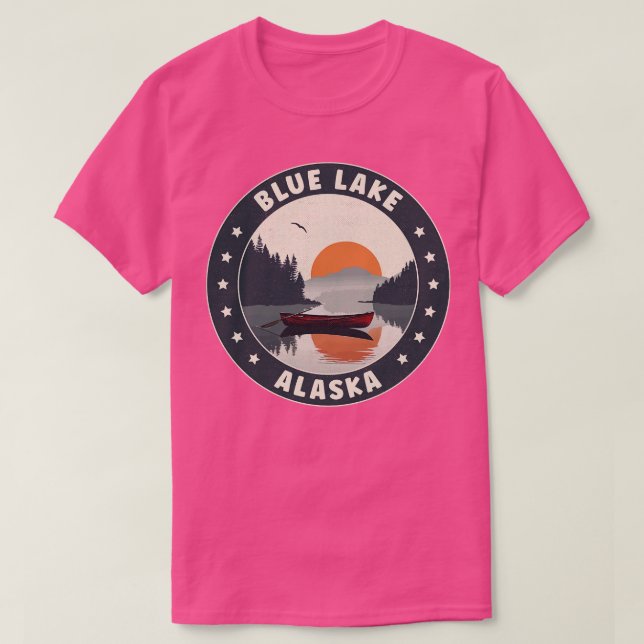 Blue Lake Alaska Sunset TShirt (Design devant)