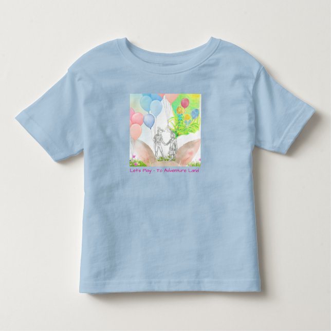 Blue Let's Play - To Adventure Land Tshirt (Devant)