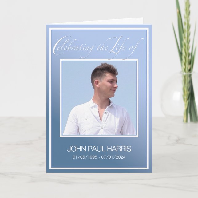 Blue Life Celebration Nécrologie Programme plié (Devant)