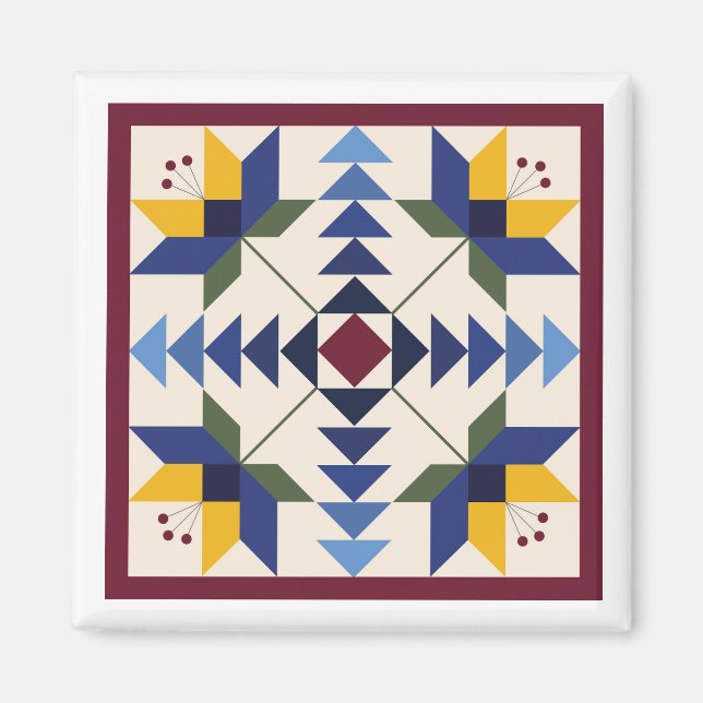 Blue Lilies Grange Aimant Quilt (Devant)