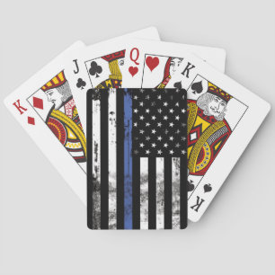 Blue Line mince marquent des cartes de jeu de