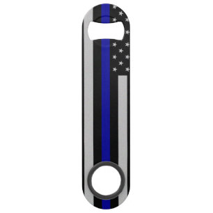 Blue Line mince marquent l'ouvreur de bouteille