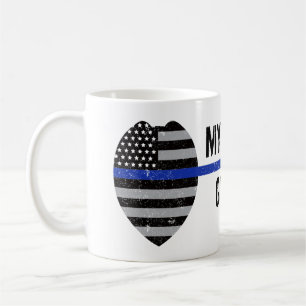 Blue Line mince, obtenu votre six, tasse d'épouse