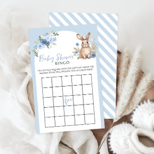 Blue Little Bunny Boho Baby Boy Douche Jeu Bingo